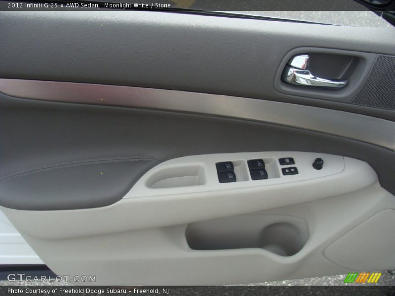 Moonlight White / Stone 2012 Infiniti G 25 x AWD Sedan