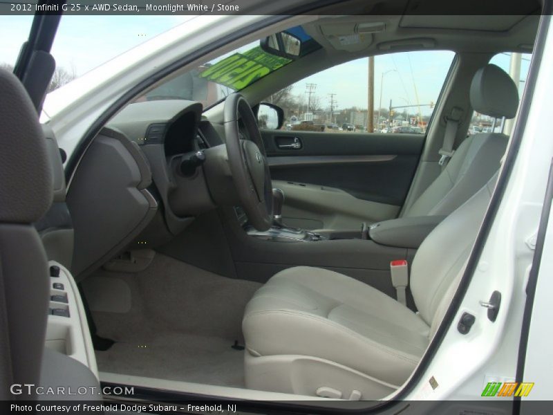 Moonlight White / Stone 2012 Infiniti G 25 x AWD Sedan