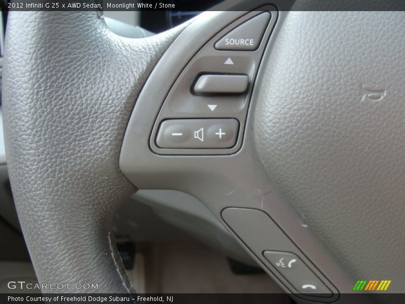 Moonlight White / Stone 2012 Infiniti G 25 x AWD Sedan