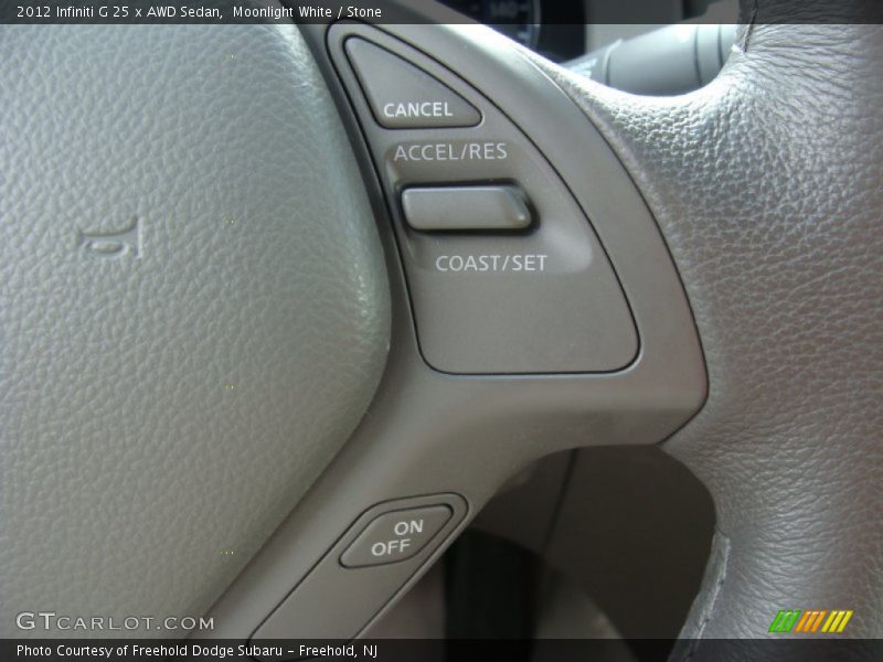 Moonlight White / Stone 2012 Infiniti G 25 x AWD Sedan