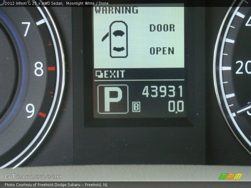 Moonlight White / Stone 2012 Infiniti G 25 x AWD Sedan