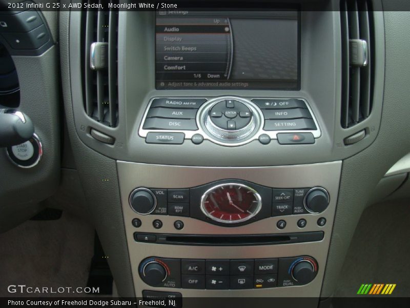 Moonlight White / Stone 2012 Infiniti G 25 x AWD Sedan