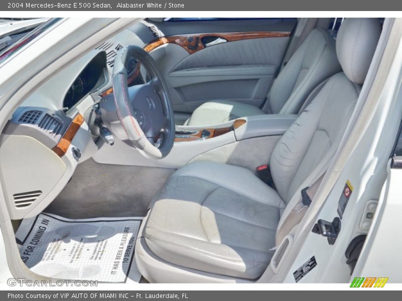 Alabaster White / Stone 2004 Mercedes-Benz E 500 Sedan