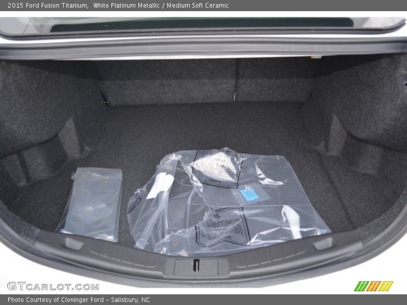 White Platinum Metallic / Medium Soft Ceramic 2015 Ford Fusion Titanium