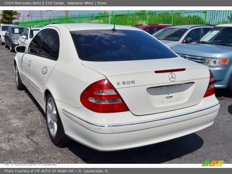 Alabaster White / Stone 2004 Mercedes-Benz E 500 Sedan