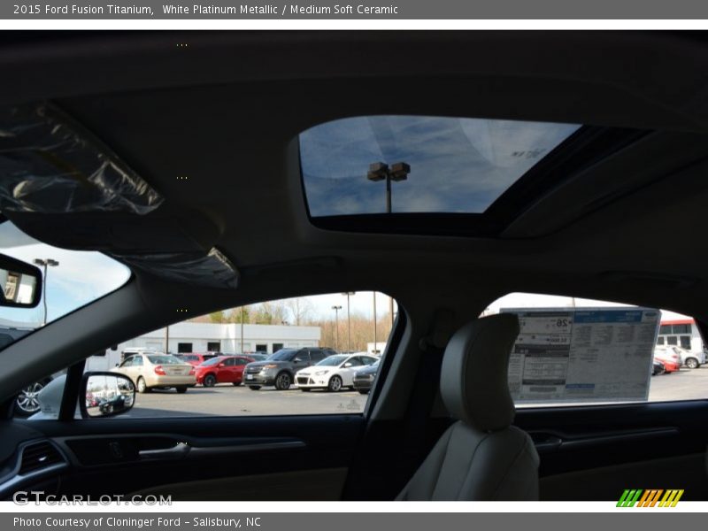 White Platinum Metallic / Medium Soft Ceramic 2015 Ford Fusion Titanium