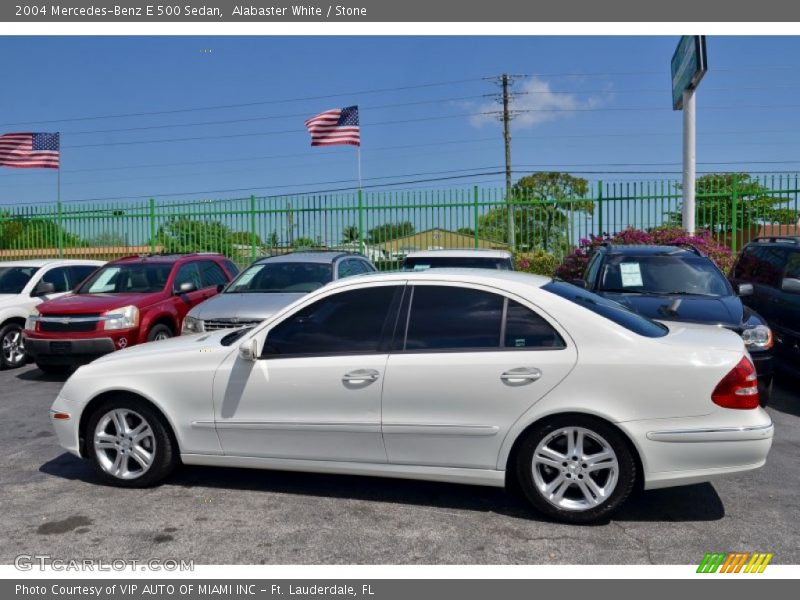 Alabaster White / Stone 2004 Mercedes-Benz E 500 Sedan