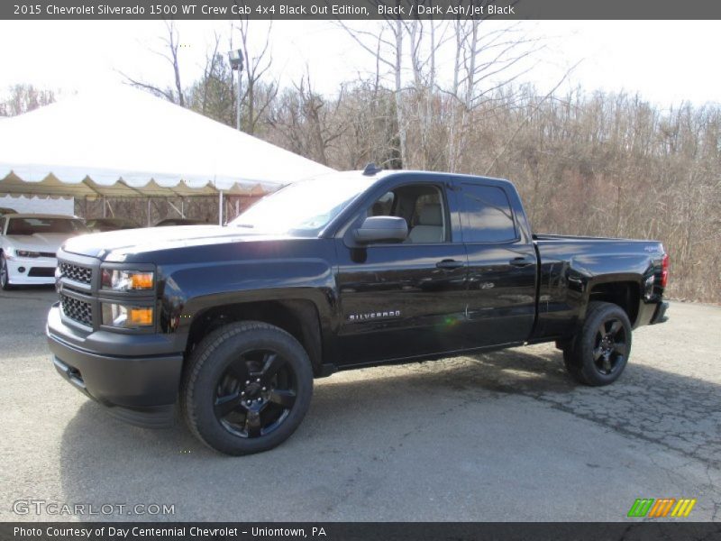 Black / Dark Ash/Jet Black 2015 Chevrolet Silverado 1500 WT Crew Cab 4x4 Black Out Edition