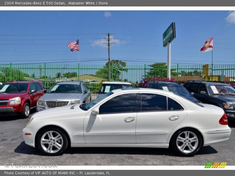 Alabaster White / Stone 2004 Mercedes-Benz E 500 Sedan