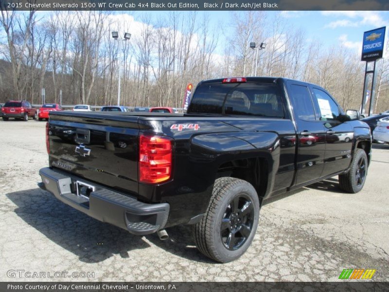 Black / Dark Ash/Jet Black 2015 Chevrolet Silverado 1500 WT Crew Cab 4x4 Black Out Edition