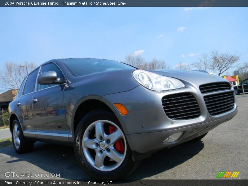 Titanium Metallic / Stone/Steel Grey 2004 Porsche Cayenne Turbo