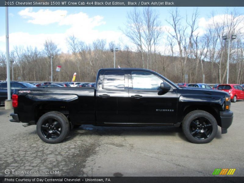  2015 Silverado 1500 WT Crew Cab 4x4 Black Out Edition Black