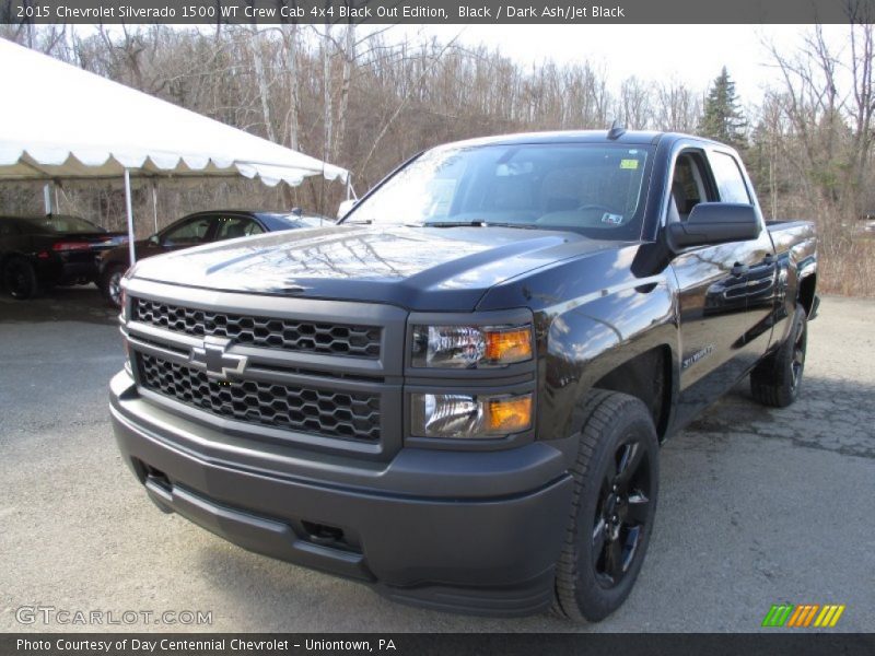 Black / Dark Ash/Jet Black 2015 Chevrolet Silverado 1500 WT Crew Cab 4x4 Black Out Edition