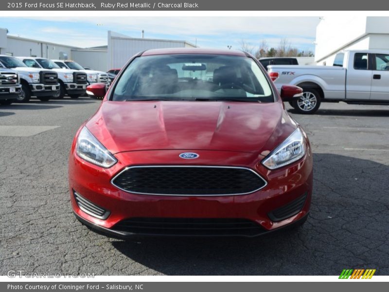 Ruby Red Metallic / Charcoal Black 2015 Ford Focus SE Hatchback