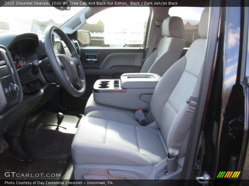 Front Seat of 2015 Silverado 1500 WT Crew Cab 4x4 Black Out Edition