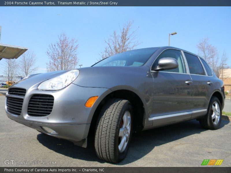 Titanium Metallic / Stone/Steel Grey 2004 Porsche Cayenne Turbo