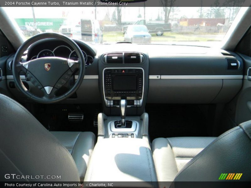 Titanium Metallic / Stone/Steel Grey 2004 Porsche Cayenne Turbo