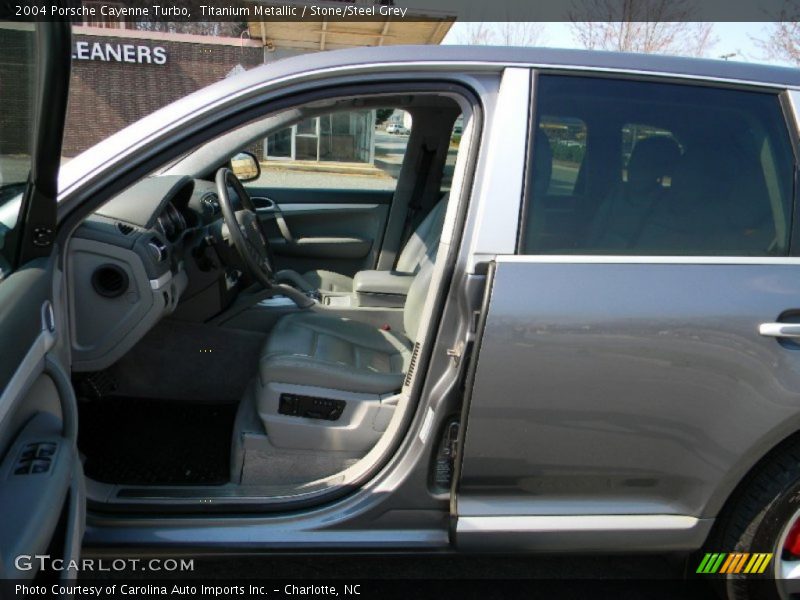 Titanium Metallic / Stone/Steel Grey 2004 Porsche Cayenne Turbo