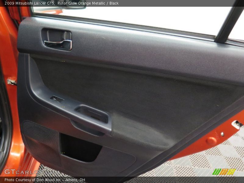 Rotor Glow Orange Metallic / Black 2009 Mitsubishi Lancer GTS