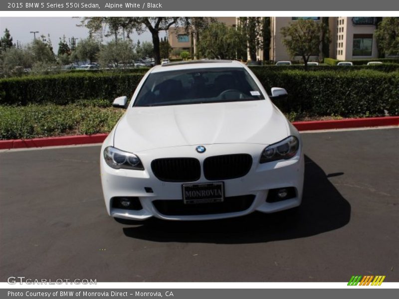 Alpine White / Black 2015 BMW 5 Series 550i Sedan