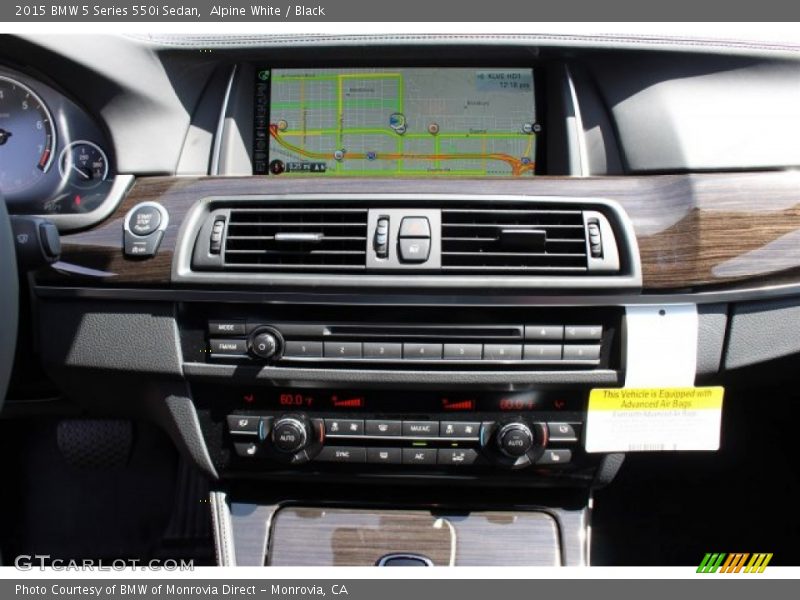 Alpine White / Black 2015 BMW 5 Series 550i Sedan