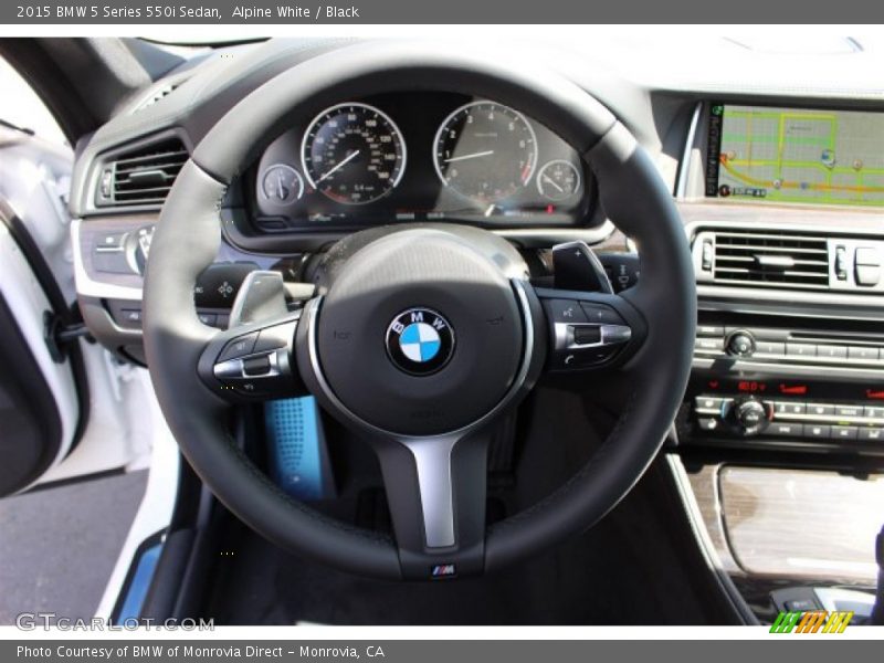 Alpine White / Black 2015 BMW 5 Series 550i Sedan