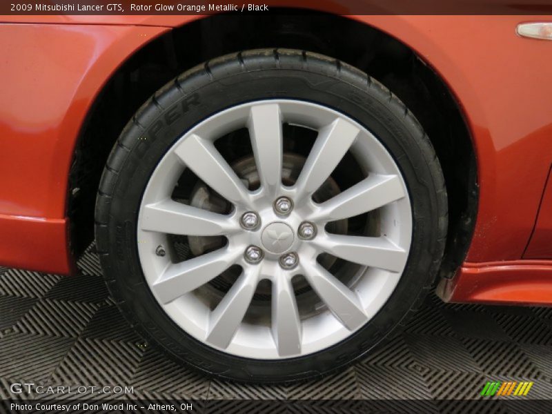 Rotor Glow Orange Metallic / Black 2009 Mitsubishi Lancer GTS