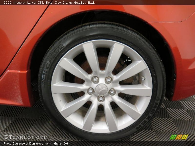 Rotor Glow Orange Metallic / Black 2009 Mitsubishi Lancer GTS