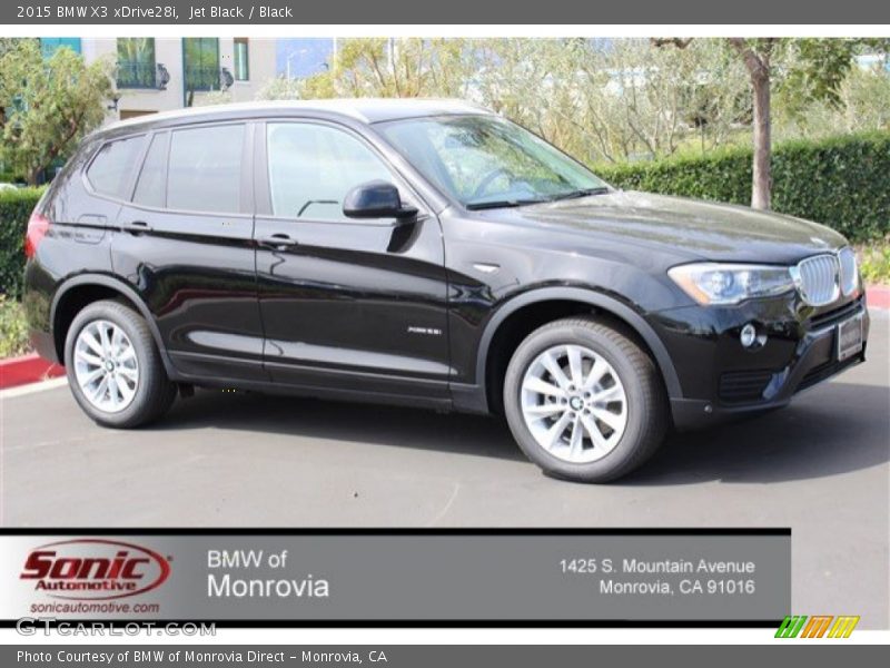 Jet Black / Black 2015 BMW X3 xDrive28i