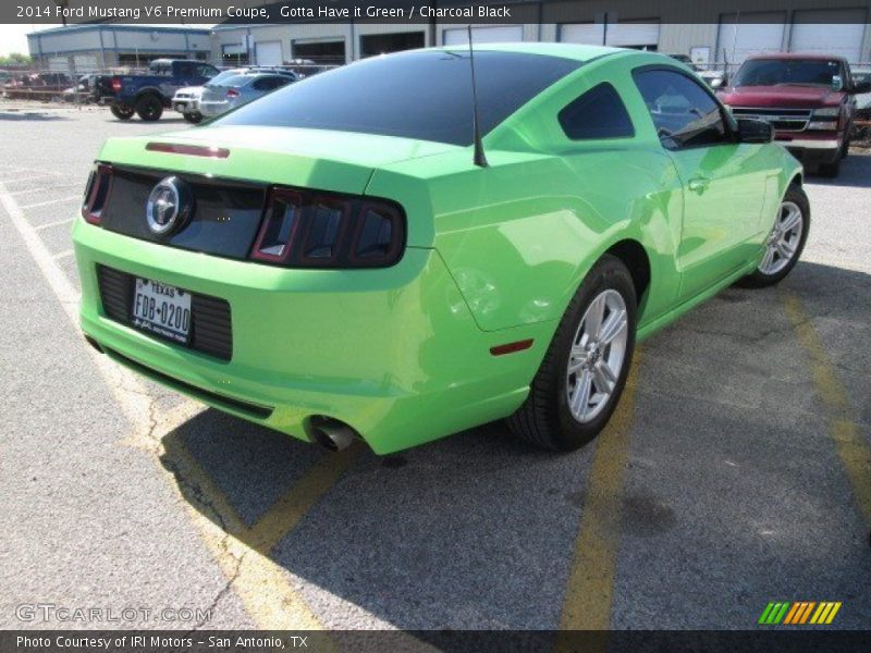 Gotta Have it Green / Charcoal Black 2014 Ford Mustang V6 Premium Coupe