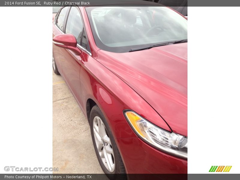 Ruby Red / Charcoal Black 2014 Ford Fusion SE