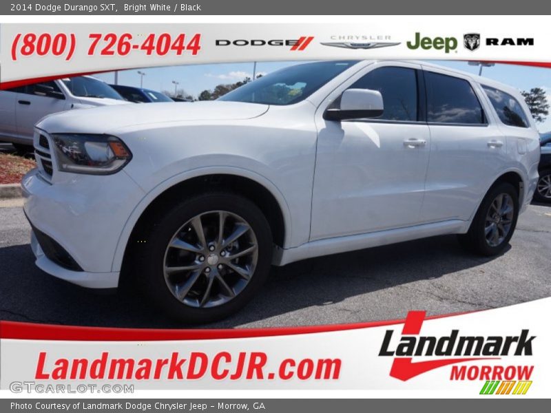 Bright White / Black 2014 Dodge Durango SXT