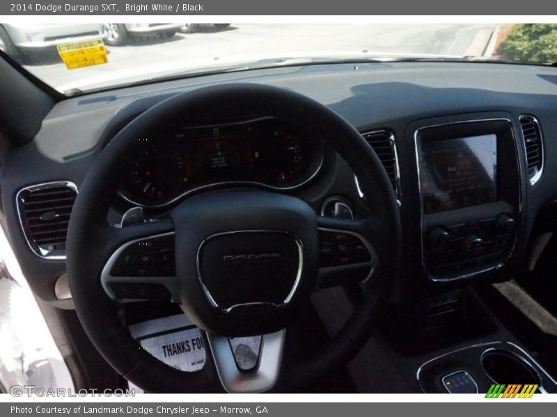 Bright White / Black 2014 Dodge Durango SXT