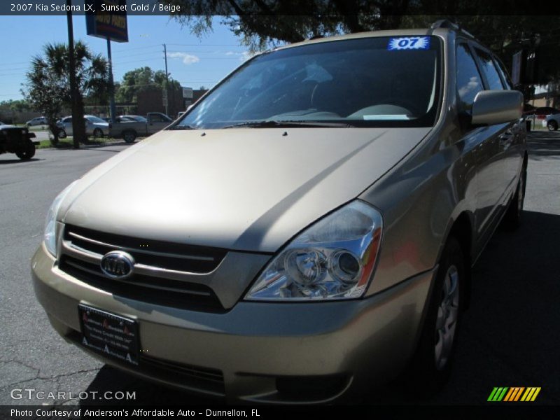 Sunset Gold / Beige 2007 Kia Sedona LX