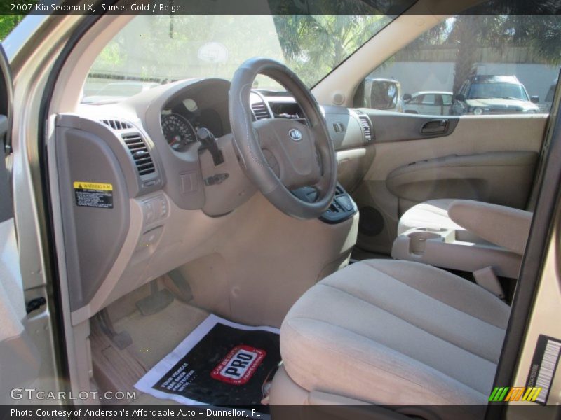  2007 Sedona LX Beige Interior