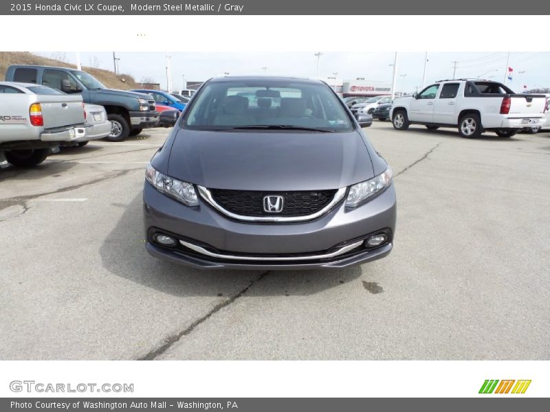 Modern Steel Metallic / Gray 2015 Honda Civic LX Coupe