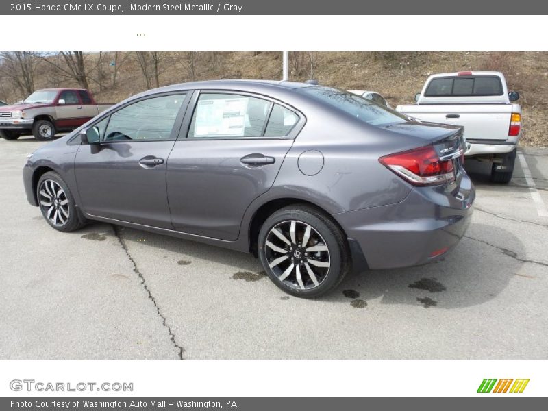 Modern Steel Metallic / Gray 2015 Honda Civic LX Coupe