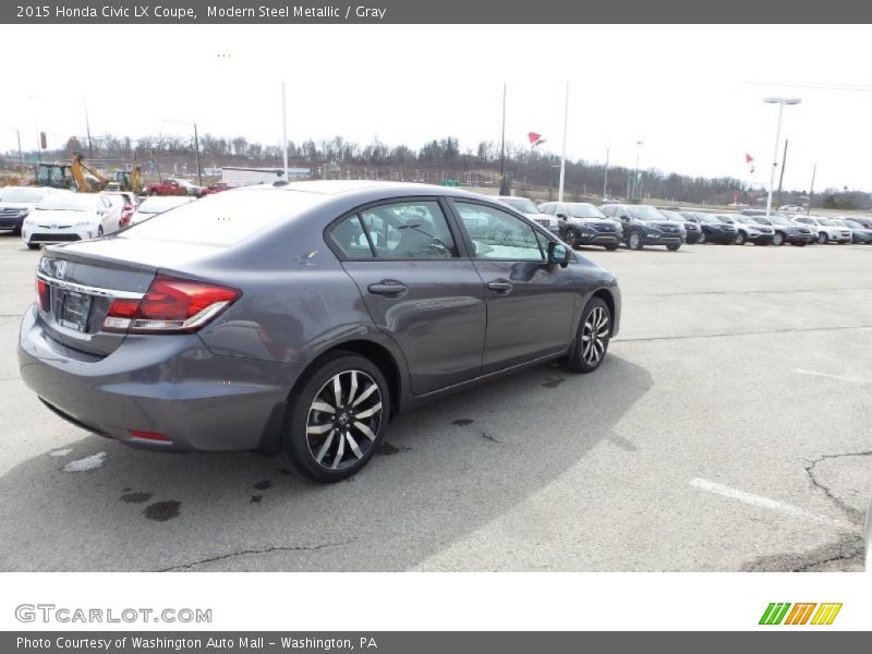 Modern Steel Metallic / Gray 2015 Honda Civic LX Coupe