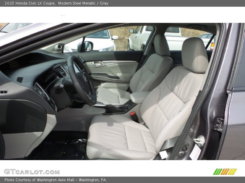 Modern Steel Metallic / Gray 2015 Honda Civic LX Coupe