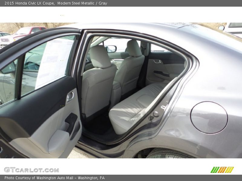 Modern Steel Metallic / Gray 2015 Honda Civic LX Coupe