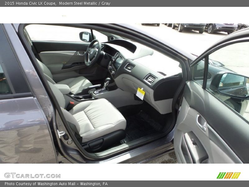 Modern Steel Metallic / Gray 2015 Honda Civic LX Coupe
