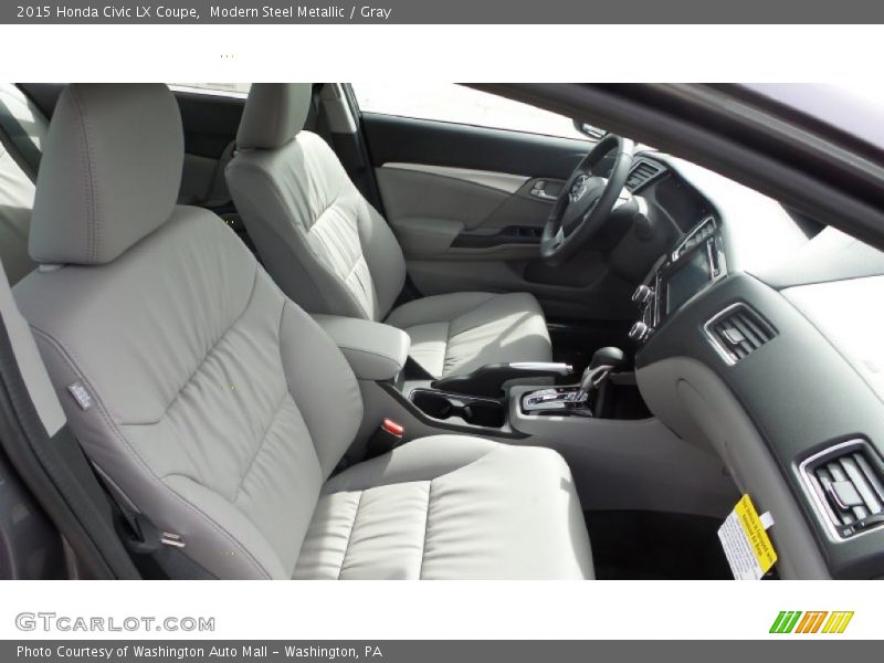 Modern Steel Metallic / Gray 2015 Honda Civic LX Coupe