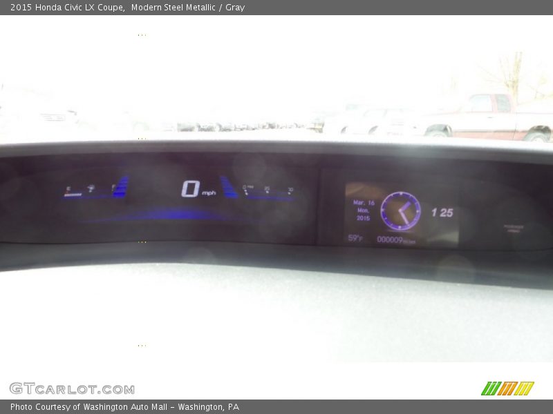 Modern Steel Metallic / Gray 2015 Honda Civic LX Coupe