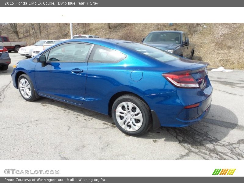 Dyno Blue Pearl / Gray 2015 Honda Civic LX Coupe