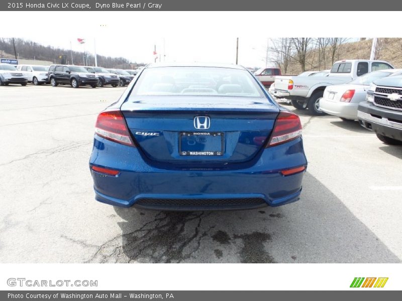 Dyno Blue Pearl / Gray 2015 Honda Civic LX Coupe