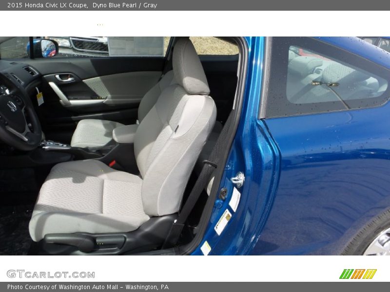 Dyno Blue Pearl / Gray 2015 Honda Civic LX Coupe