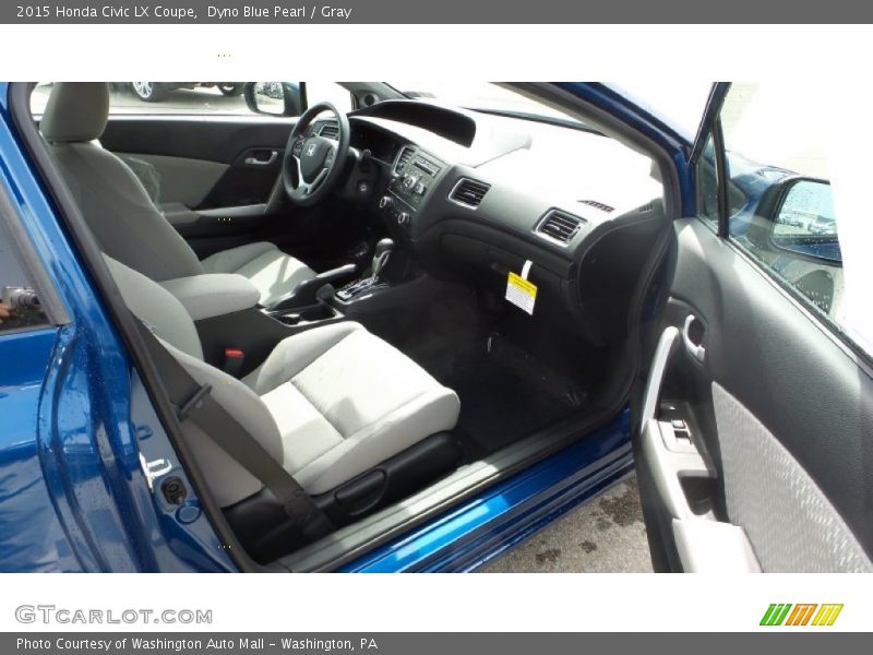 Dyno Blue Pearl / Gray 2015 Honda Civic LX Coupe