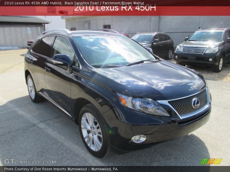 Black Sapphire Pearl / Parchment/Brown Walnut 2010 Lexus RX 450h AWD Hybrid