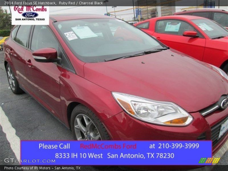 Ruby Red / Charcoal Black 2014 Ford Focus SE Hatchback