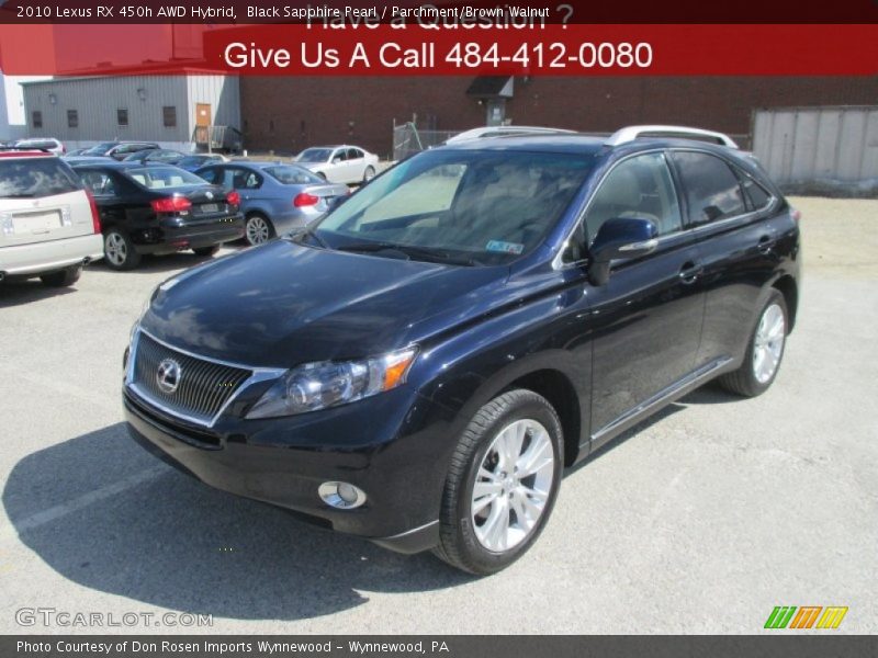 Black Sapphire Pearl / Parchment/Brown Walnut 2010 Lexus RX 450h AWD Hybrid